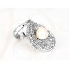 ANILLO RECUBRIMIENTO DE RODIO TULIPAN PERLA ZIRCONIA