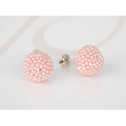 BROQUEL PLATA GRANDE PERLITAS BOLA DE FUEGO