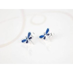 BROQUEL PLATA LIBELULA ZIRCONIA