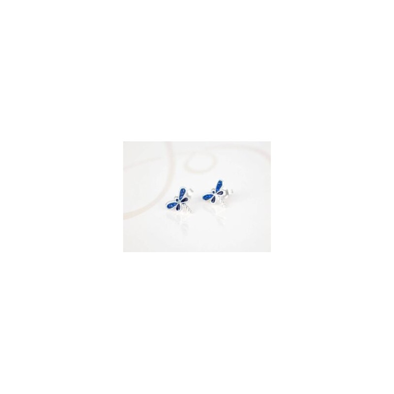BROQUEL PLATA LIBELULA ZIRCONIA