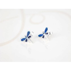 BROQUEL PLATA LIBELULA ZIRCONIA