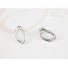 BROQUEL PLATA OVALOS ENTRELAZADOS LISO