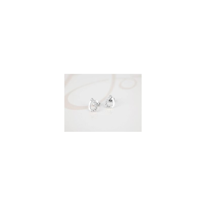 BROQUEL PLATA SILUETA GOTA ZIRCONIA
