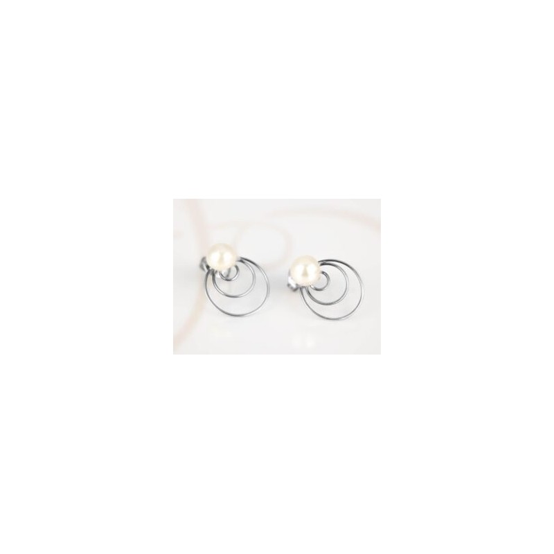 BROQUEL PLATA TRIPLE CIRCUNFERENCIA PERLA