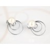 BROQUEL PLATA TRIPLE CIRCUNFERENCIA PERLA