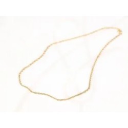 CADENA ORO LAMINADO MEDIANA DIAMANTADA CORDON