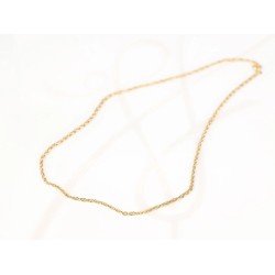 CADENA ORO LAMINADO MEDIANA DIAMANTADA CORDON