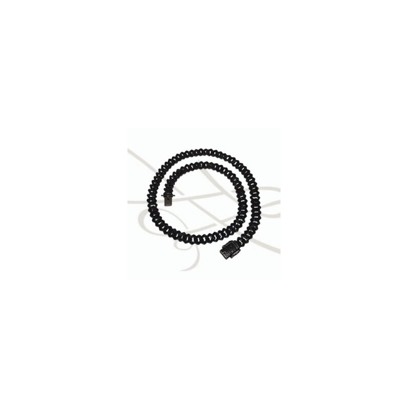 CADENA PLATA NEGRA GRECAS GRUESAS ZIRCONIA