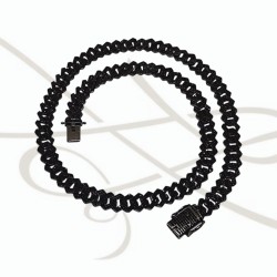 CADENA PLATA NEGRA GRECAS GRUESAS ZIRCONIA