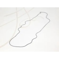 CADENA PLATA NEGRA MOTEADA COLA DE RATA
