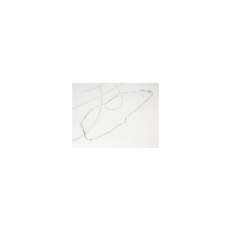 CADENA PLATA RECTANGULAR FORZADA