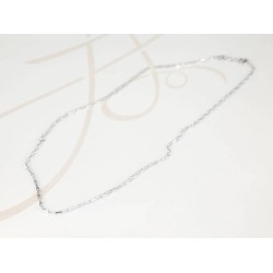 CADENA PLATA RECTANGULAR FORZADA