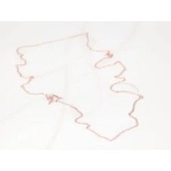 CADENA RECUBRIMIENTO DE ORO ROSA ESLABON LARGO FORZADA