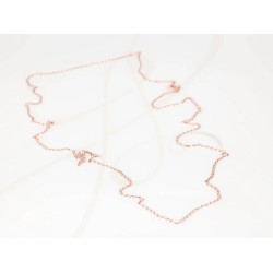 CADENA RECUBRIMIENTO DE ORO ROSA ESLABON LARGO FORZADA