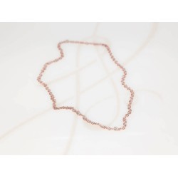 CADENA RECUBRIMIENTO DE ORO ROSA MEDIANA LISA FORZADA