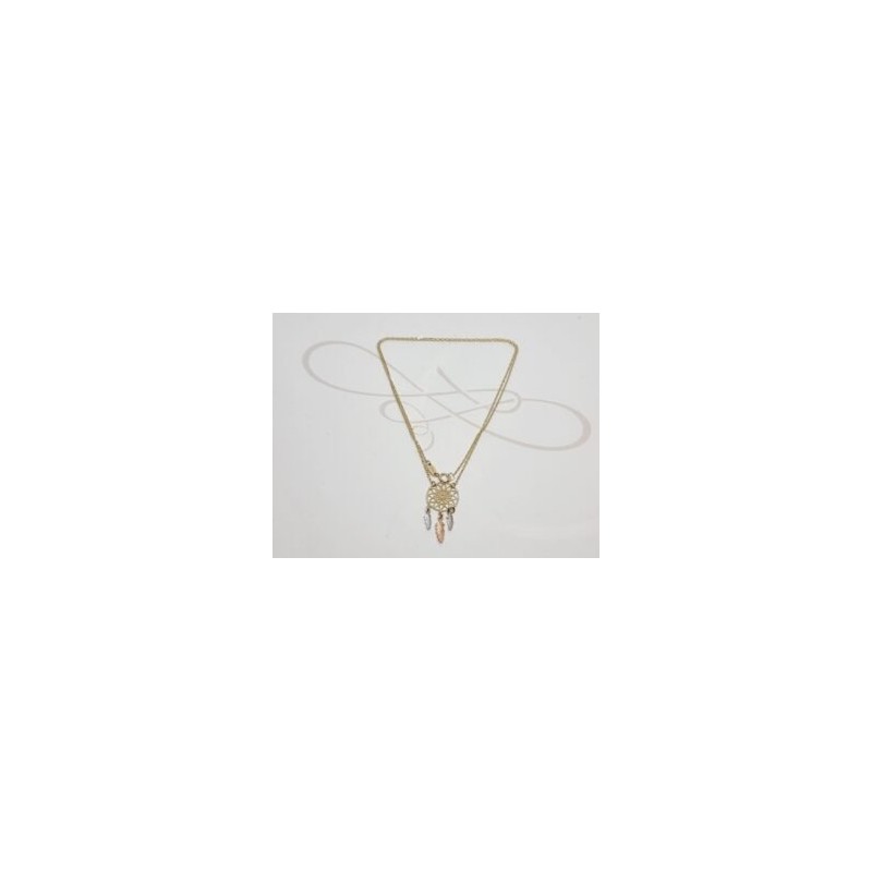 COLLAR CON DIJE ATRAPA SUEÑOS FLORENTINO ORO 10K