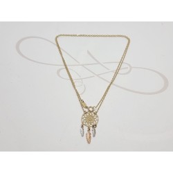 COLLAR CON DIJE ATRAPA SUEÑOS FLORENTINO ORO 10K