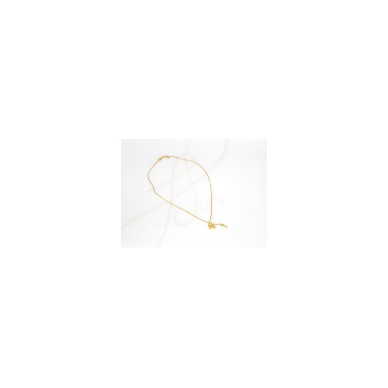 COLLAR CON DIJE BISUTERIA CANDADO G CADENA