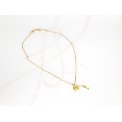 COLLAR CON DIJE BISUTERIA CANDADO G CADENA