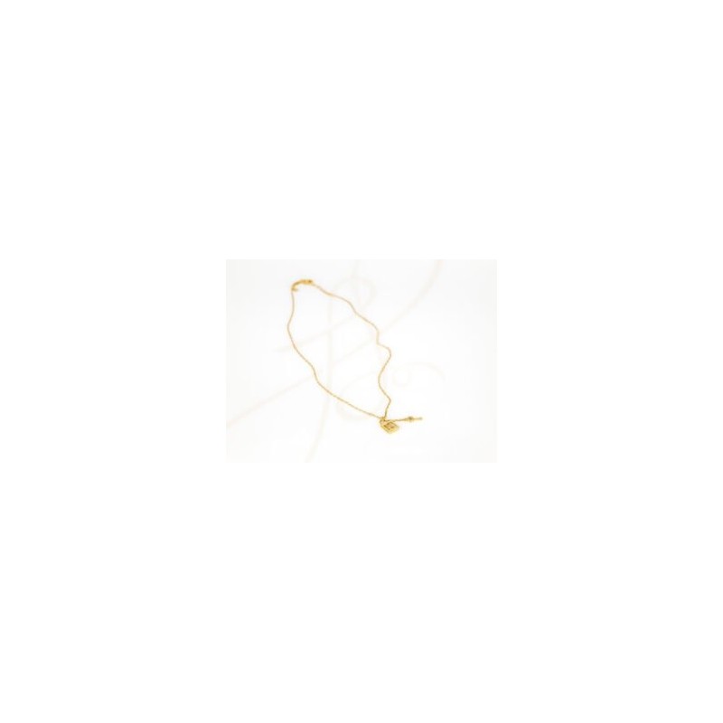 COLLAR CON DIJE BISUTERIA CANDADO K CADENA