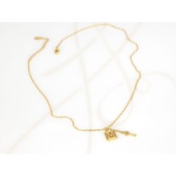 COLLAR CON DIJE BISUTERIA CANDADO M CADENA