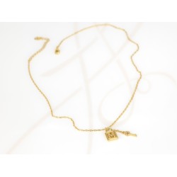 COLLAR CON DIJE BISUTERIA CANDADO M CADENA
