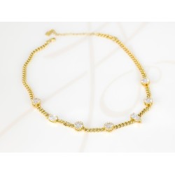 COLLAR CON DIJE BISUTERIA CHOKER GEOMETRICO CADENA