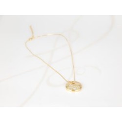 COLLAR CON DIJE BISUTERIA CIRCULO ZIRCONIA CADENA