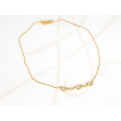 COLLAR CON DIJE BISUTERIA CORAZONES BLANCOS CADENA