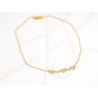 COLLAR CON DIJE BISUTERIA CORAZONES BLANCOS CADENA