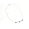 COLLAR CON DIJE BISUTERIA CORAZONES NEGROS CADENA
