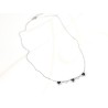 COLLAR CON DIJE BISUTERIA CORAZONES NEGROS CADENA