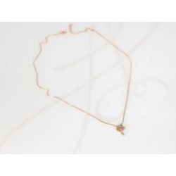 COLLAR CON DIJE BISUTERIA PALMERA ZIRCONIAS CADENA