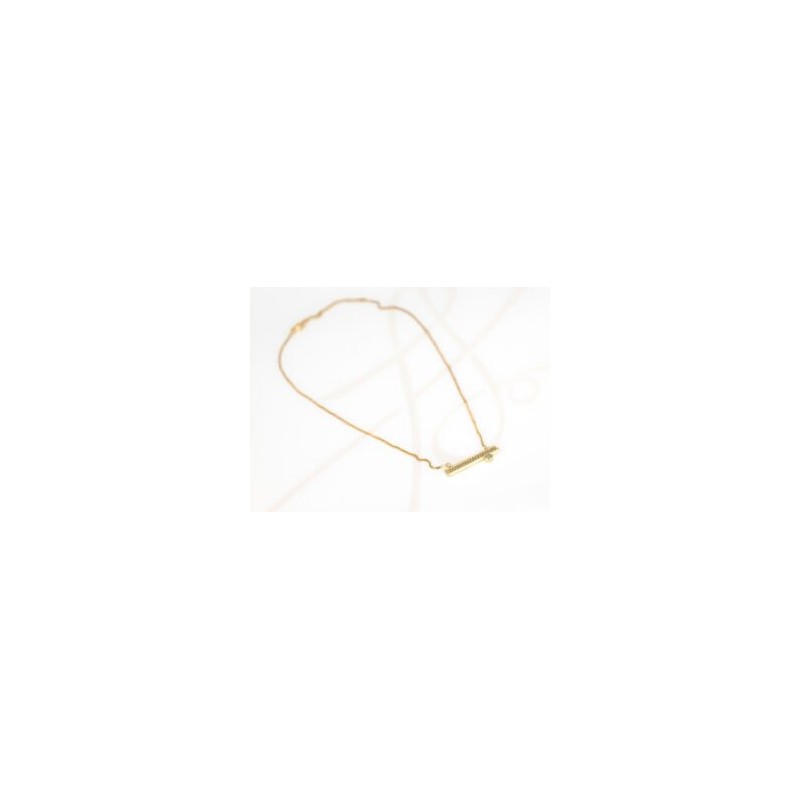 COLLAR CON DIJE BISUTERIA RECTANGULO ZIRCONIAS CADENA