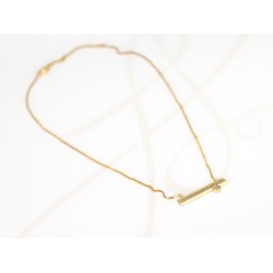 COLLAR CON DIJE BISUTERIA RECTANGULO ZIRCONIAS CADENA