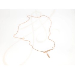 COLLAR CON DIJE BISUTERIA RECTANGULOS AJUSTABLES CADENA