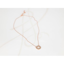 COLLAR CON DIJE BISUTERIA TREBOL ZIRCONIAS CADENA