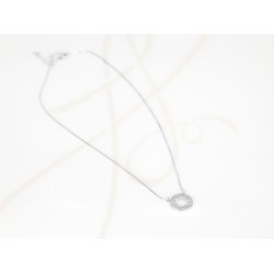 COLLAR CON DIJE BISUTERIA TREBOL ZIRCONIAS CADENA