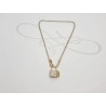 COLLAR CON DIJE CANDADO ZIRCONIA ORO 10K