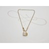 COLLAR CON DIJE CANDADO ZIRCONIA ORO 10K