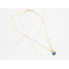 COLLAR CON DIJE ORO LAMINADO CORAZON TRESD ZIRCONIA