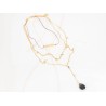 COLLAR CON DIJE ORO LAMINADO INFINITO TRIPLE PIEDRA