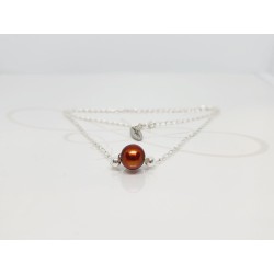 COLLAR CON DIJE PERLA CADENA