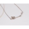 COLLAR CON DIJE PLATA FLOR CON TALLO ZIRCONIA