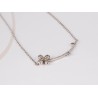 COLLAR CON DIJE PLATA FLOR CON TALLO ZIRCONIA