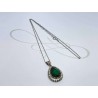 COLLAR DE PLATA ESMERALDA SULTANA HURREM CON CADENA