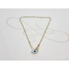 COLLAR OJO TURCO MADRE PERLA ORO 10K