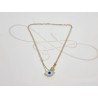 COLLAR OJO TURCO MADRE PERLA ORO 10K