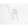 COLLAR PLATA RODIZADA CIRCULO PENDULO TOPACIO BLANCO