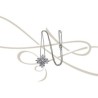COLLAR PLATA RODIZADA CON DIJE COPO DE NIEVE TANZANITA